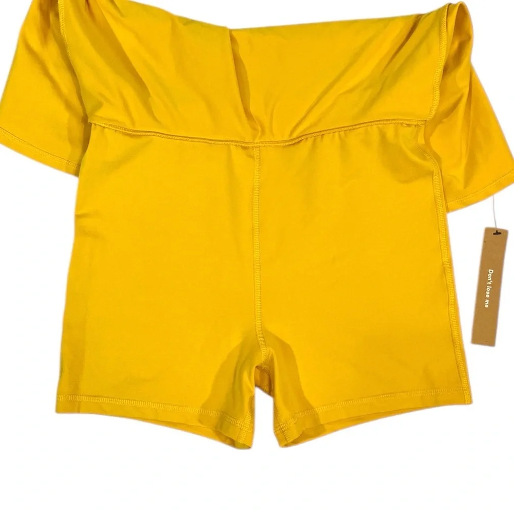 NWT Reformation Tiffany Ecostretch Active Skort size Small in Sunflower Yellow